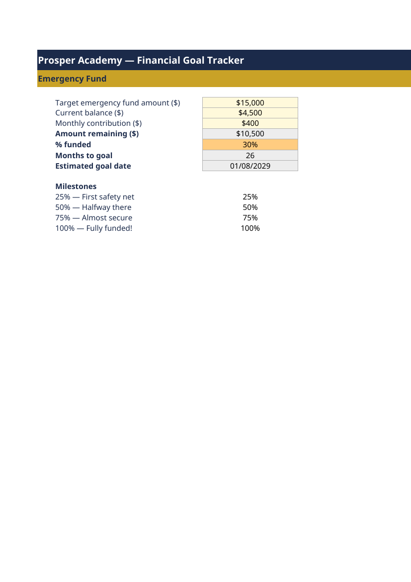 Financial Goal Tracker