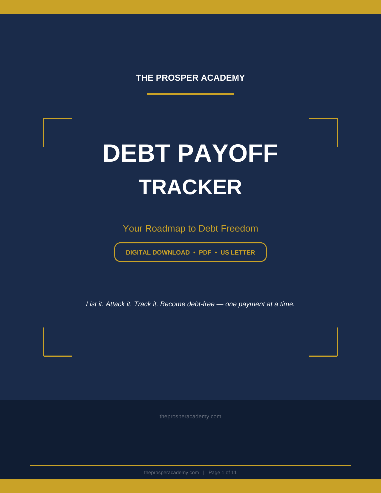 Debt Payoff Tracker (Printable)