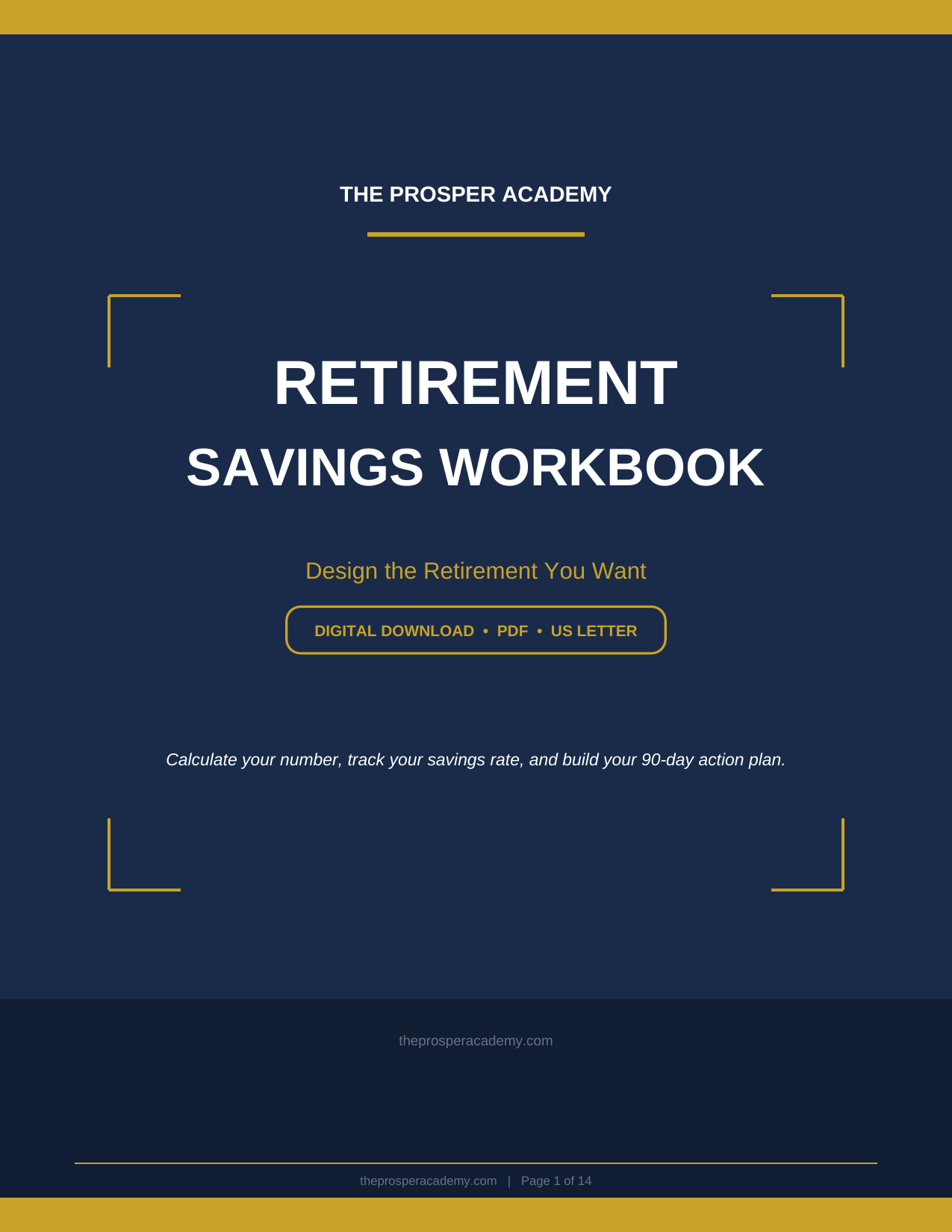 Retirement Savings Workbook (Printable)