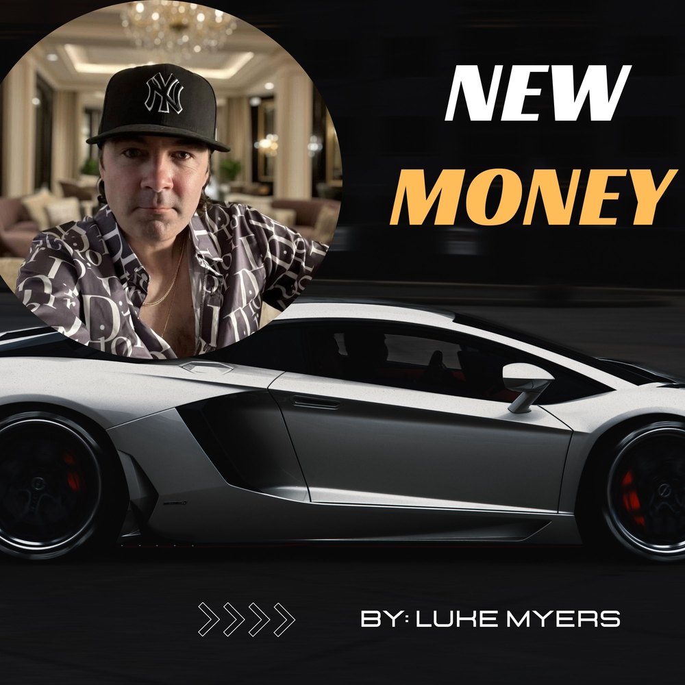 New Money — the single: Luke Myers with a silver sports car